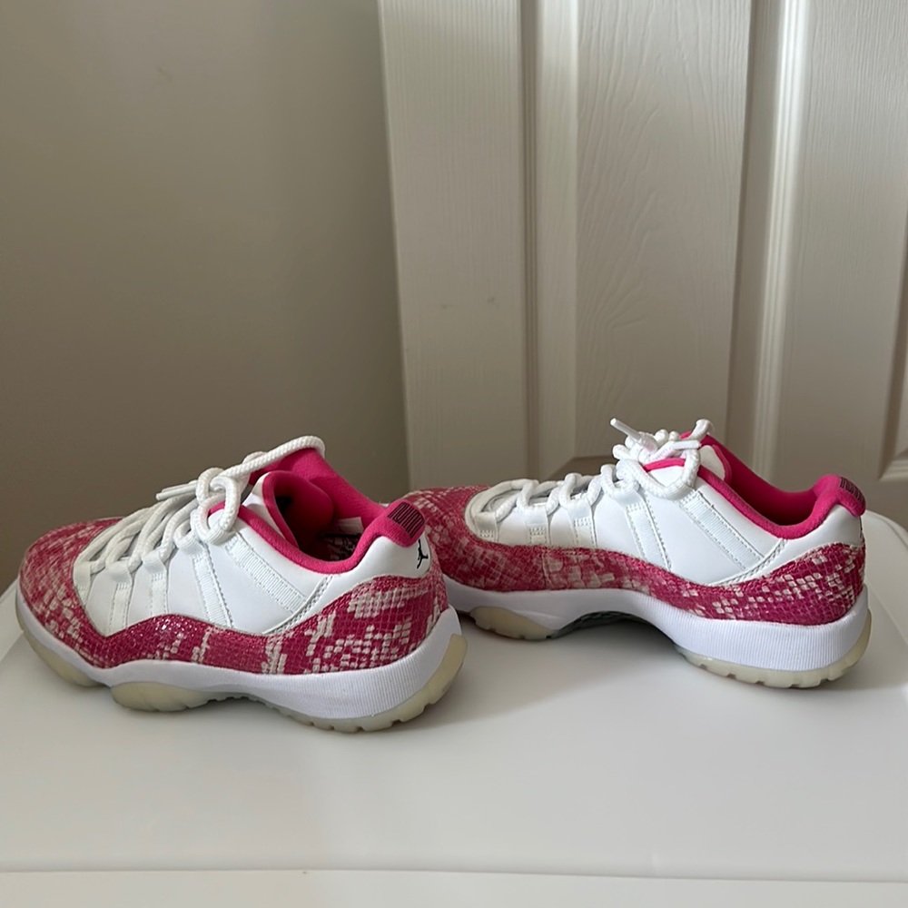 Jordan 11 pink snakeskin lows